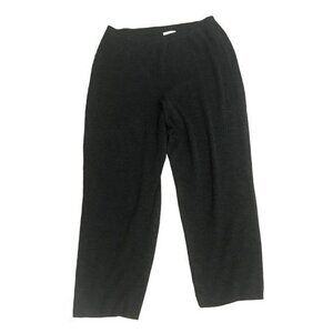 Studio Works Womens Plus 1x Grey Wool‎ Blend Pull On Stretch Business Pants